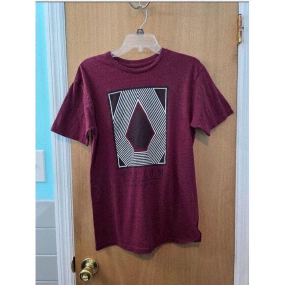 Volcom Men's Maroon Graphic Short-Sleeve Tee